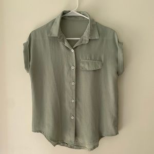 Mint Button Down Collared Shirt